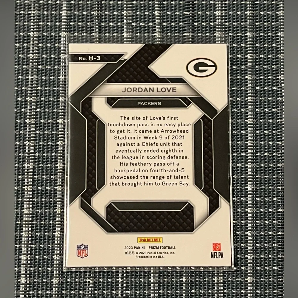 🌸 2023 Jordan Love Emergent Panini Prizm Football Sports Trading Card H-3